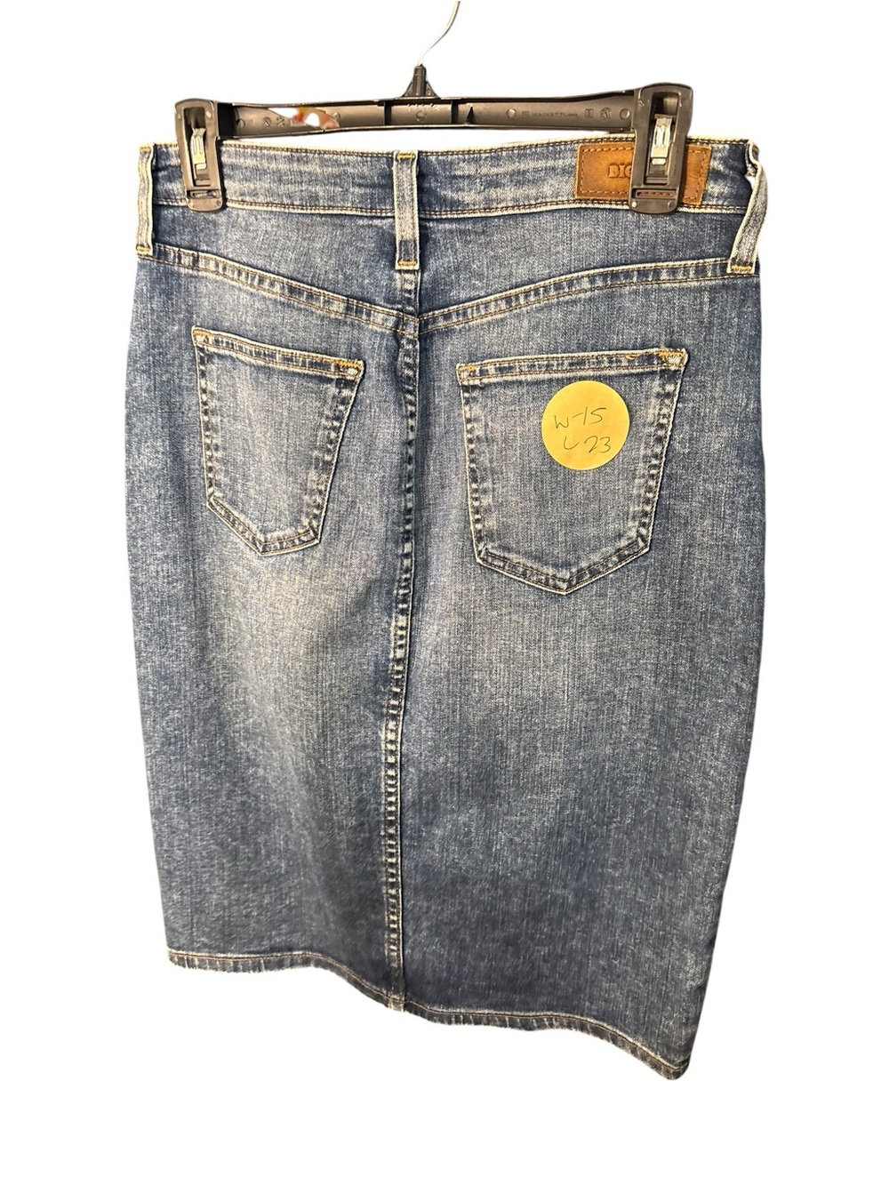 Big Star Faded Blue Denim Midi Pencil Skirt - Picture 2 of 6